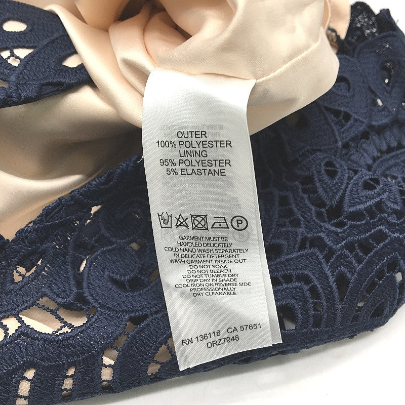 Ever New Debbie Woven Lace Navy and Nude Pencil Dress Ladies Size AU 12 NEW