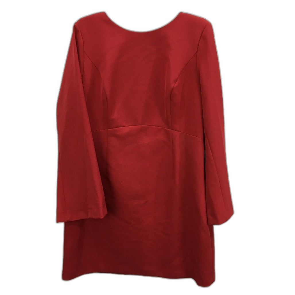 Forever New Zaphi Bow Back Long Sleeve Red Mini Dress Ladies Size AU 16 NEW