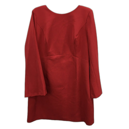 Forever New Zaphi Bow Back Long Sleeve Red Mini Dress Ladies Size AU 16 NEW