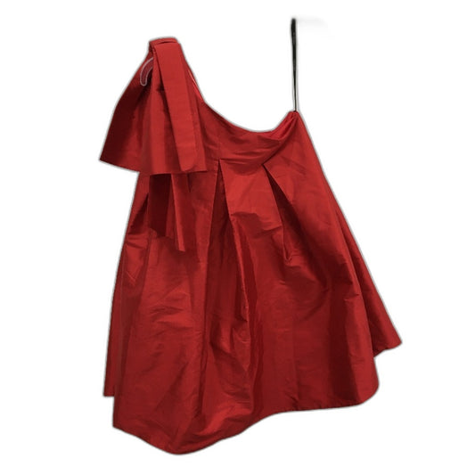 Forever New Oversized Bow Off Shoulder Red Smock Dress Ladies Size AU 10 NEW