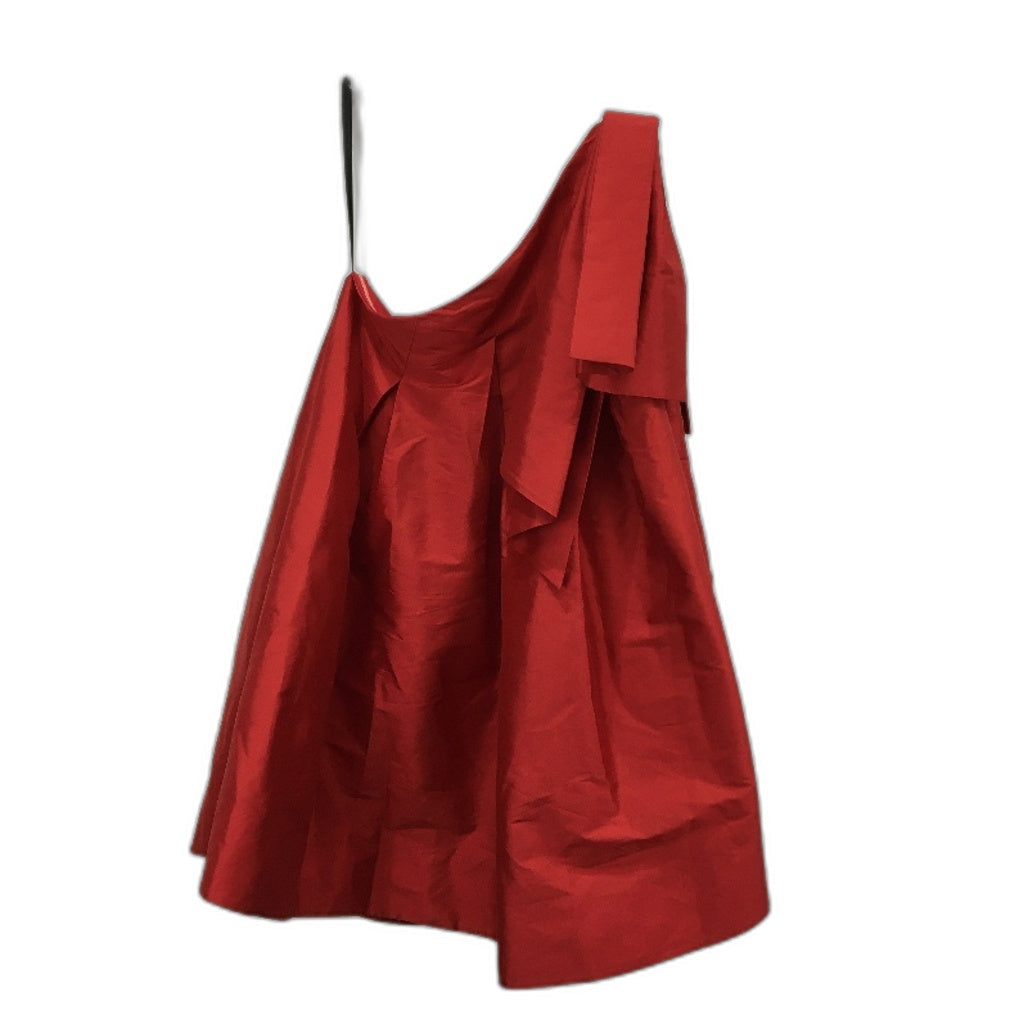 Forever New Oversized Bow Off Shoulder Red Smock Dress Ladies Size AU 10 NEW
