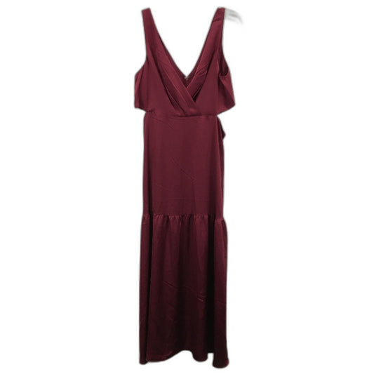 Ever New Alia Cut Out Satin Wrap Bodice Magenta Maxi Dress Ladies Size AU 16 NEW