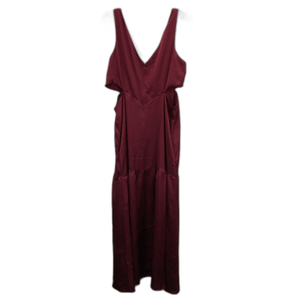 Ever New Alia Cut Out Satin Wrap Bodice Magenta Maxi Dress Ladies Size AU 16 NEW