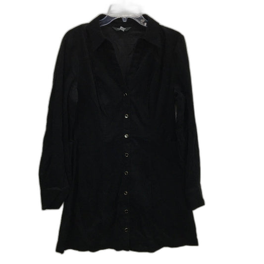 Ever New Watson Corduroy Longsleeve Black Mini Shirt Dress Ladies Size AU 12 NEW
