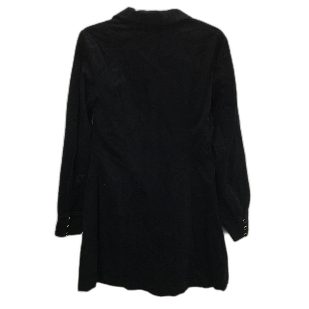 Ever New Watson Corduroy Longsleeve Black Mini Shirt Dress Ladies Size AU 12 NEW