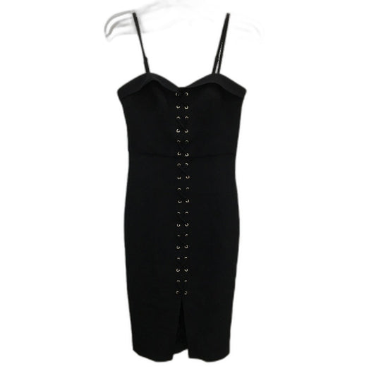 Forever New Emmie Lace Up Spaghetti Strap Black Bar Dress Ladies Size AU 6 NEW