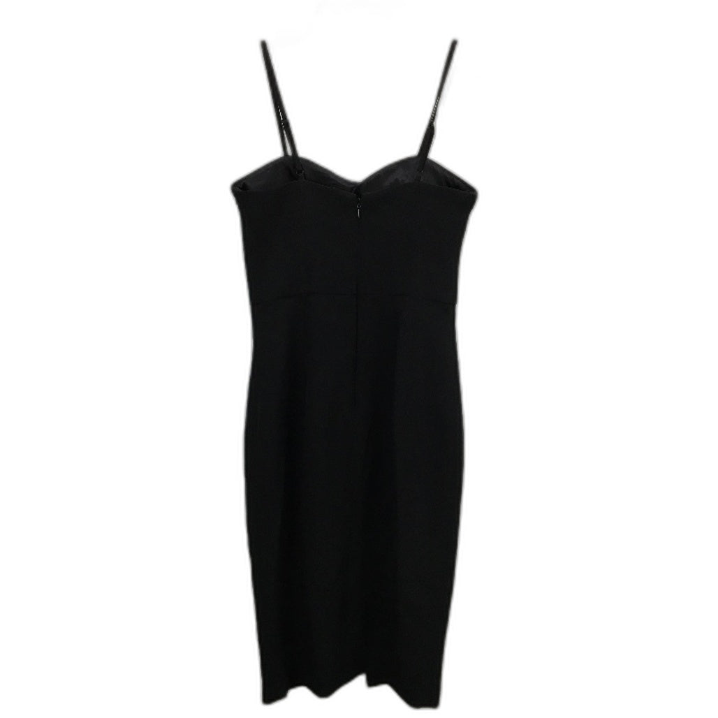 Forever New Emmie Lace Up Spaghetti Strap Black Bar Dress Ladies Size AU 6 NEW