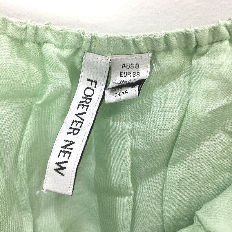 Forever New Tie Front Linen-like Mint Green Babydoll Dress Ladies Size AU 8 NEW