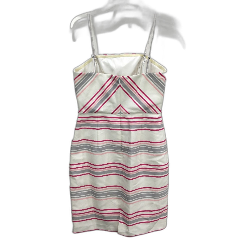 Forever New Strappy Cut Out Pink Grey Stripe Mini Dress Ladies Size AU 10 NEW