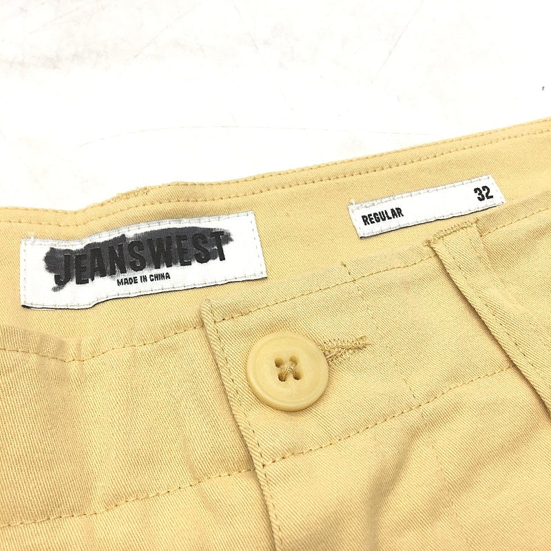 Jeanswest Sunshine Faded Yellow Cotton Regular Fit Chino Shorts Mens Size 32 NEW
