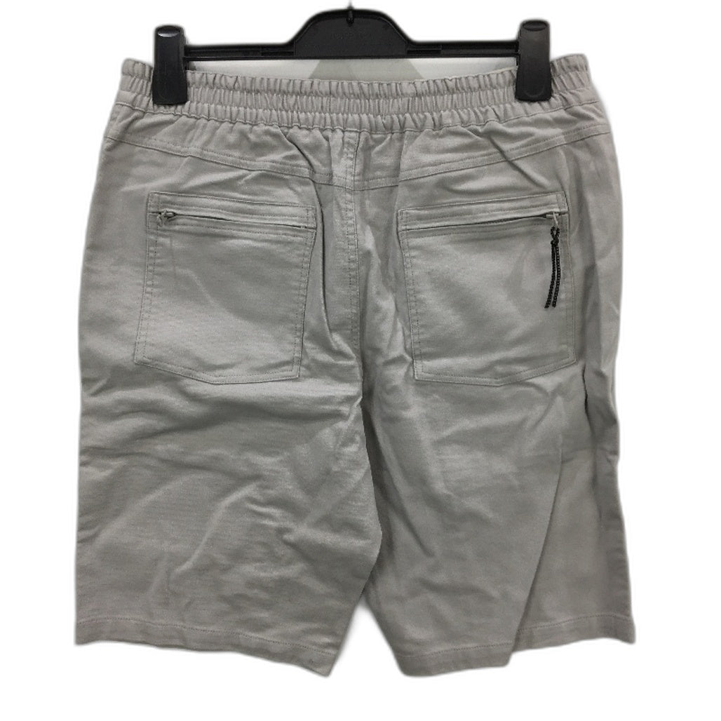 Jeanswest Grey Cotton Regular Fit Elastic Waist Casual Shorts Mens Size 32 NEW