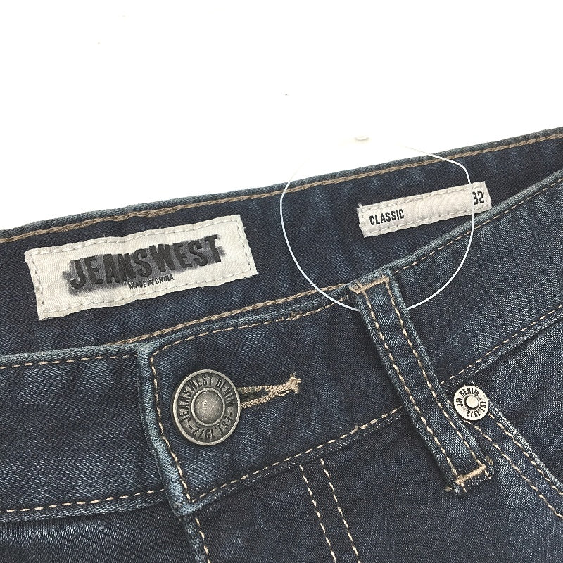 Jeanswest Dark Blue Fade Denim Cotton Classic Fit Casual Shorts Mens Size 32 NEW
