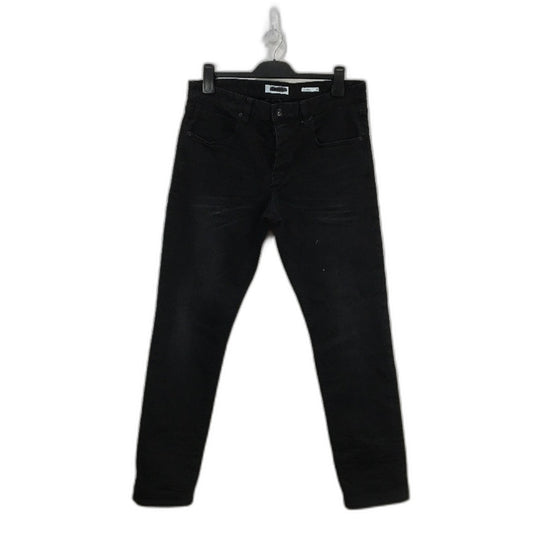 Jeanswest Black Button Fly Slim Tapered Denim Jeans Mens Size 34 NEW