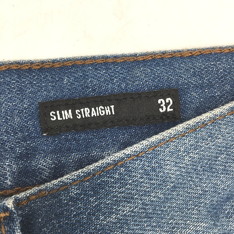 Jeanswest Mid Blue Designed To Fade Slim Straight Denim Jeans Mens Size 32 NEW