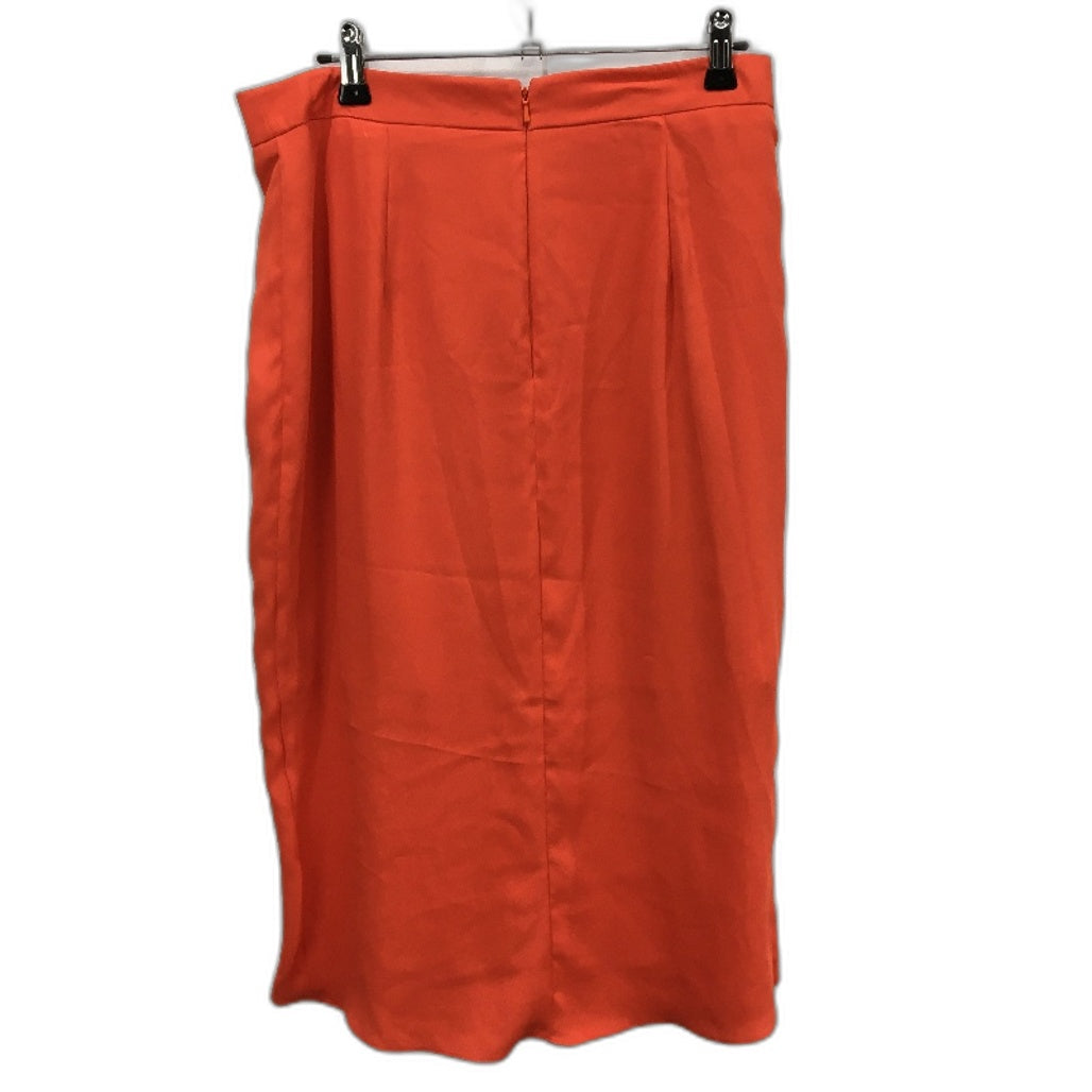 Forever New Hollie Drape High Waisted Orange Wrap Skirt Ladies Size AU 12 NEW