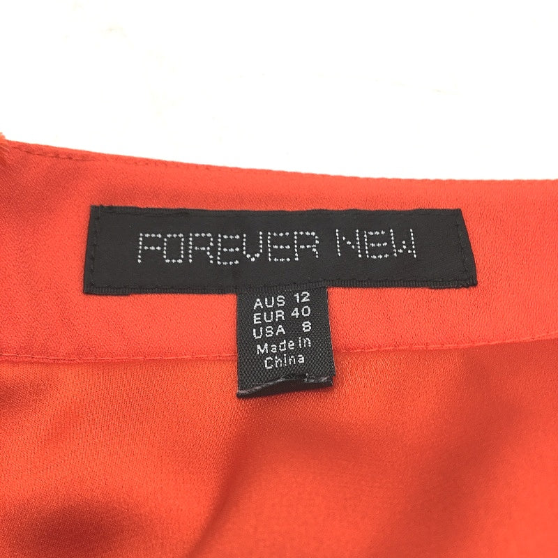 Forever New Hollie Drape High Waisted Orange Wrap Skirt Ladies Size AU 12 NEW
