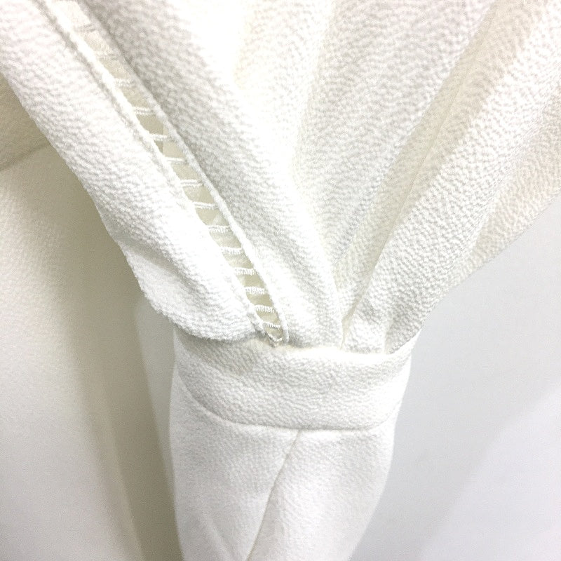 Blessed are the meek Textured Sheer Drapey White Mini Dress Size AU 2 NEW