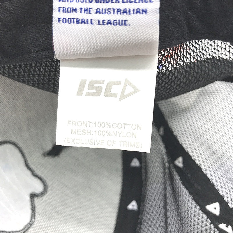 ISC AFL Collingwood FC Street Logo Black Trucker Cap Unisex One Size NEW