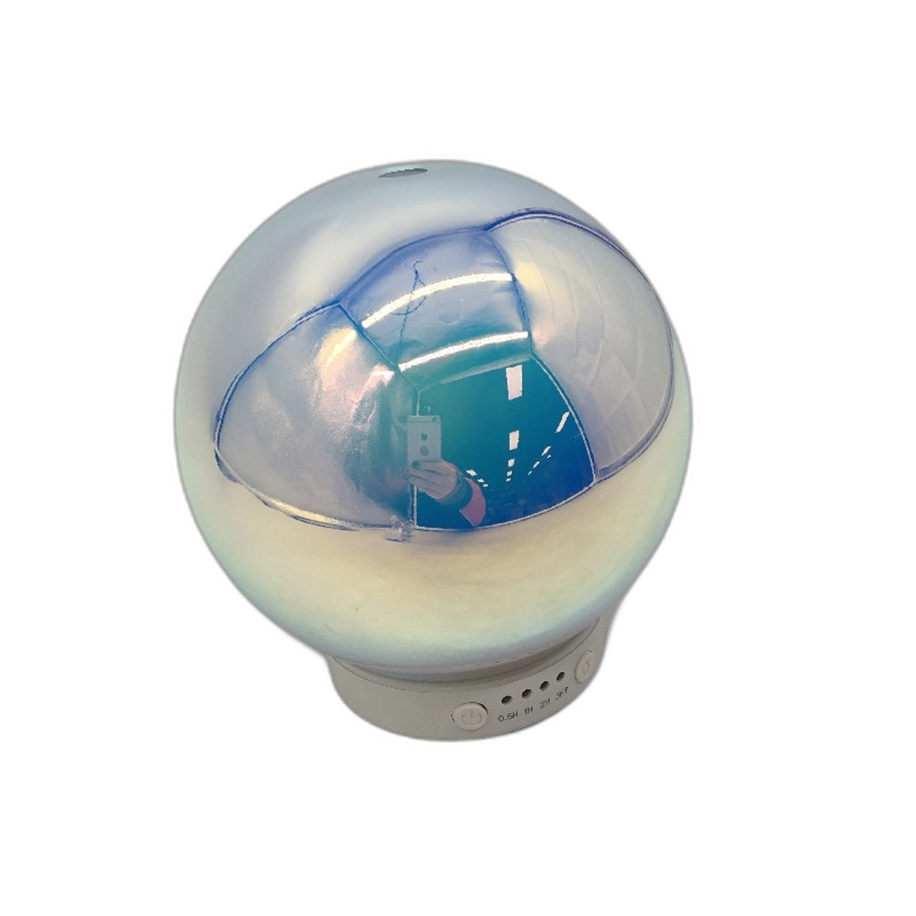 100mL 7 LED Light Iridescent Mirror Aroma Diffuser Globe NEW