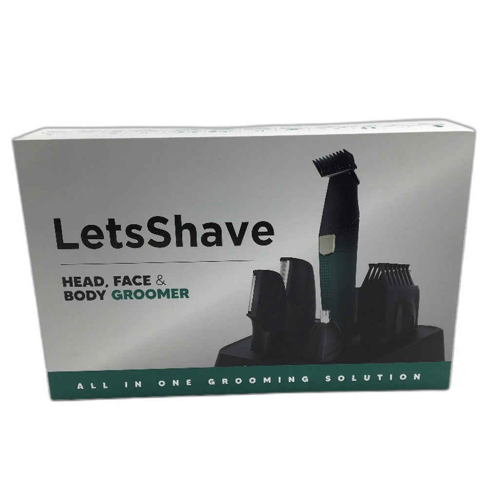 LetsShave All in One 14 pc Grooming Solution Head Face and Body Groomer DEMO