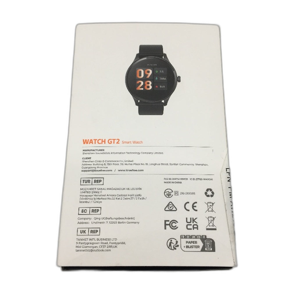 TRUEFREE GT2 45mm IP68 Smart Sports Watch with Heart Rate Monitor in Black DEMO