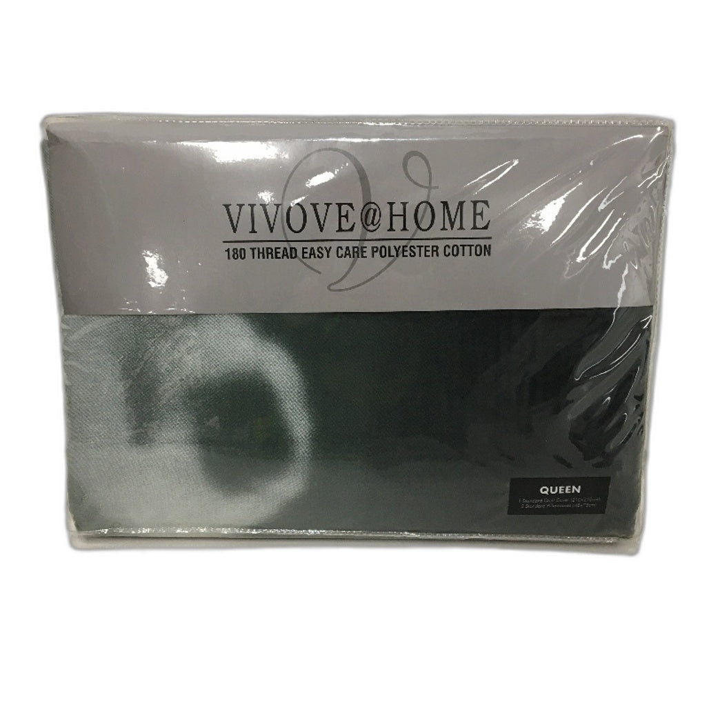 VIVOVEHOME 180 Thread Count Dragon Fire Easy Care Quilt Cover Set QUEEN NEW