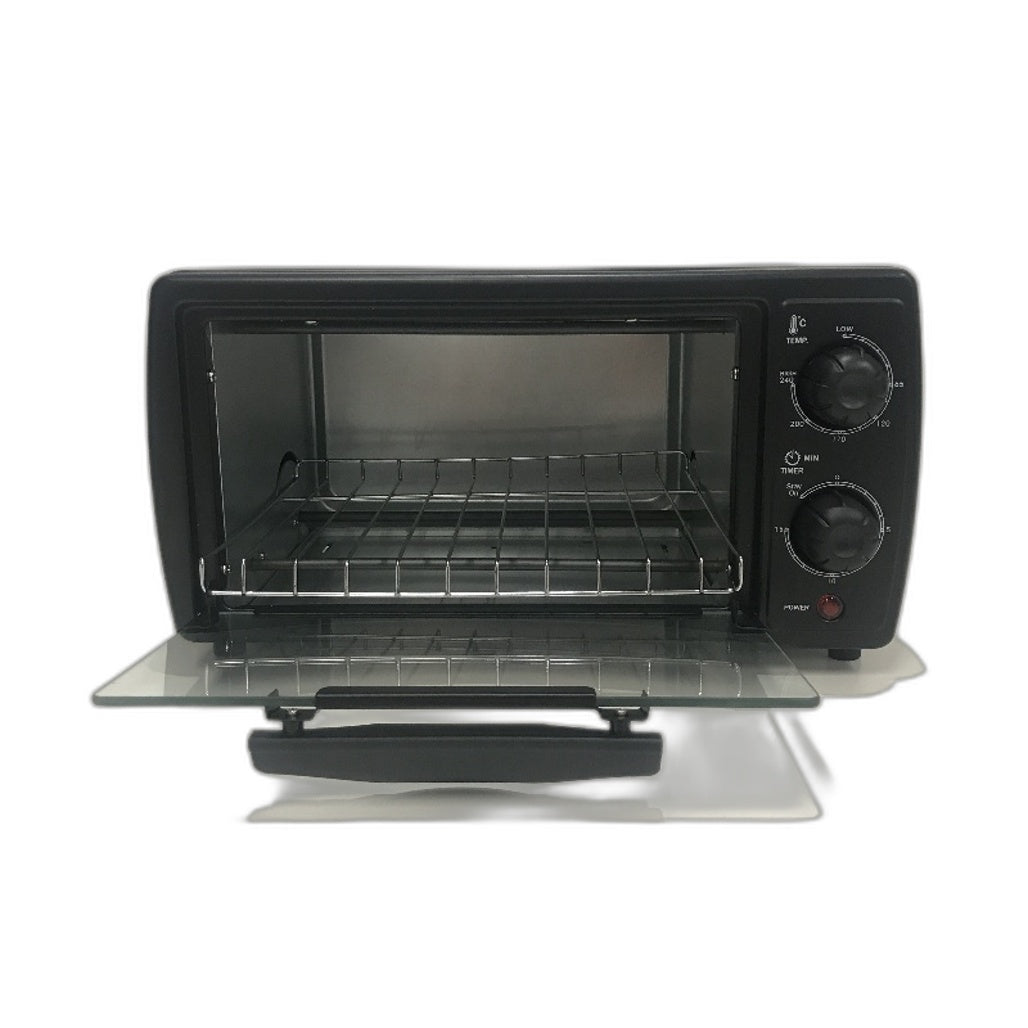 Lumina 9L 1000W Max 15 Minute Stainless Steel Toaster Oven in Grey Black NEW