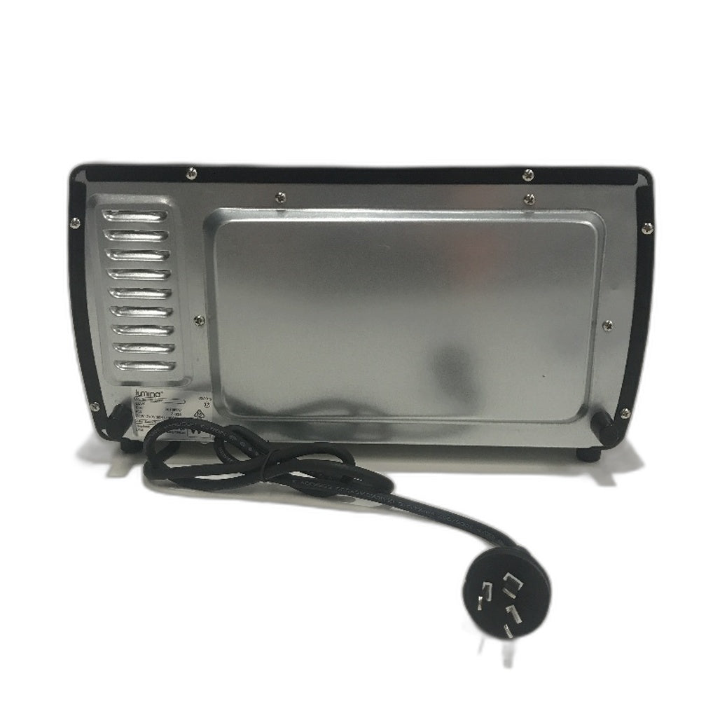 Lumina 9L 1000W Max 15 Minute Stainless Steel Toaster Oven in Grey Black NEW
