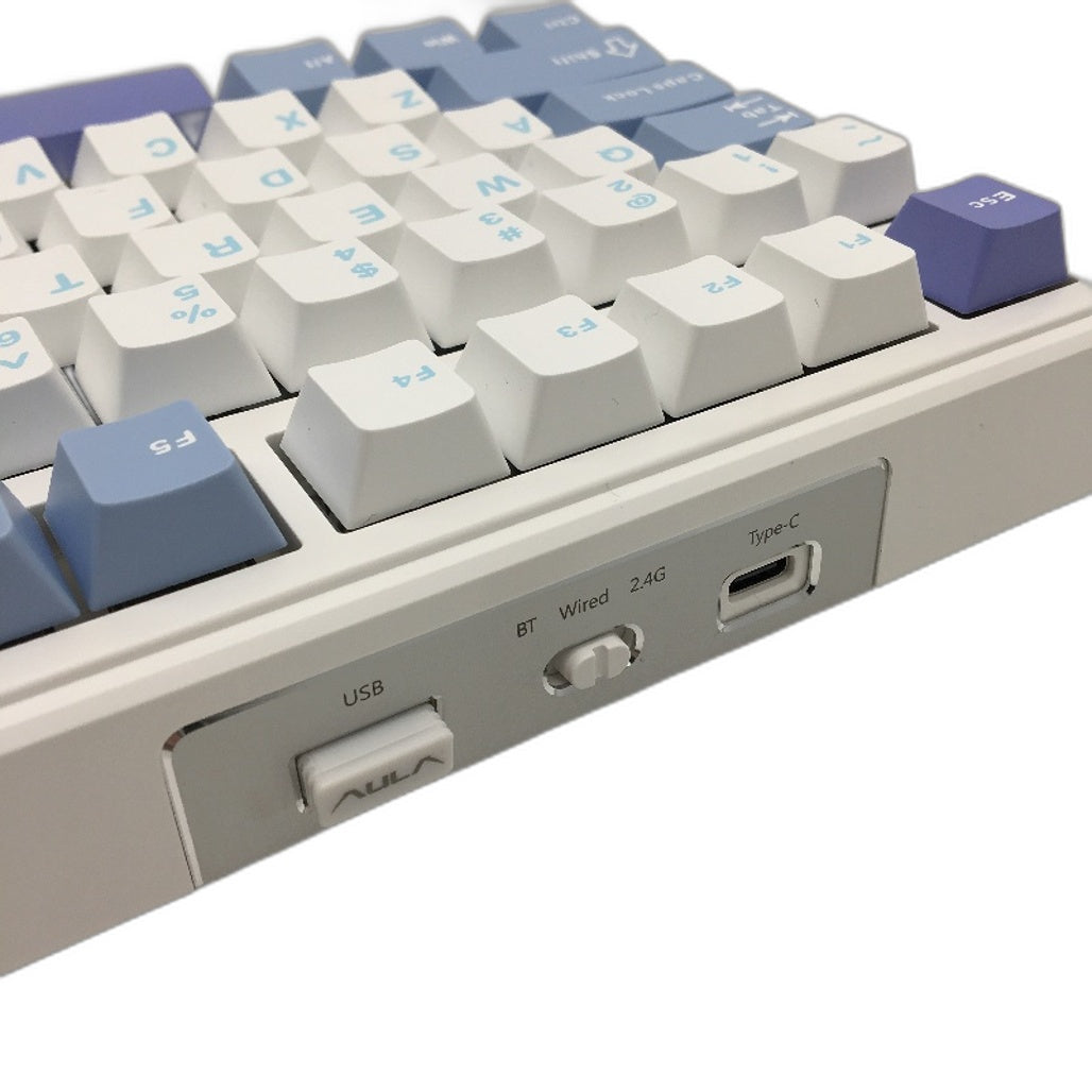 EPOMAKER x Aula F99 Wireless RGB Gasket Mechanical Keyboard in White Blue NEW