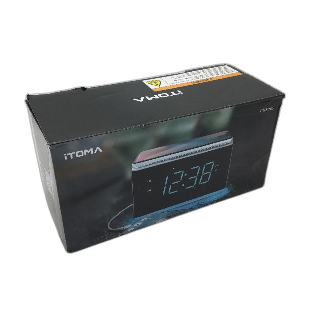 iTOMA CKS207 Dual Alarm Clock with FM Radio and 15W Fast Wireless Charger DEMO