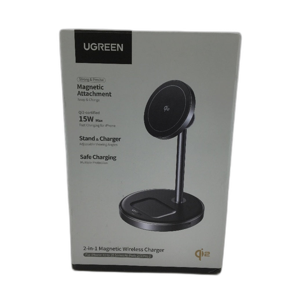 UGREEN 2 in 1 Qi2 15W Stand and Safe Charging Magnetic Wireless Charger NEW