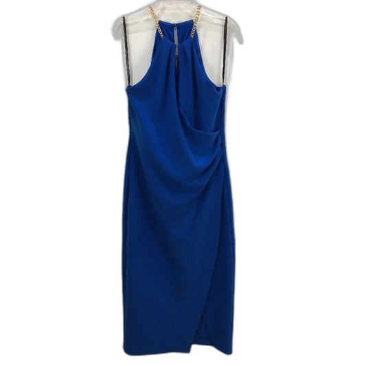 Forever New Sadie Chain Cross Over Midi Dress in Blue Ladies Size AU 16 NEW