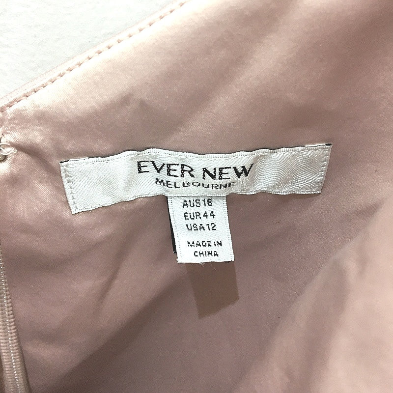 Ever New Hadley Waterfall Baby Pink Satin Midi Dress Ladies Size AU 16 NEW