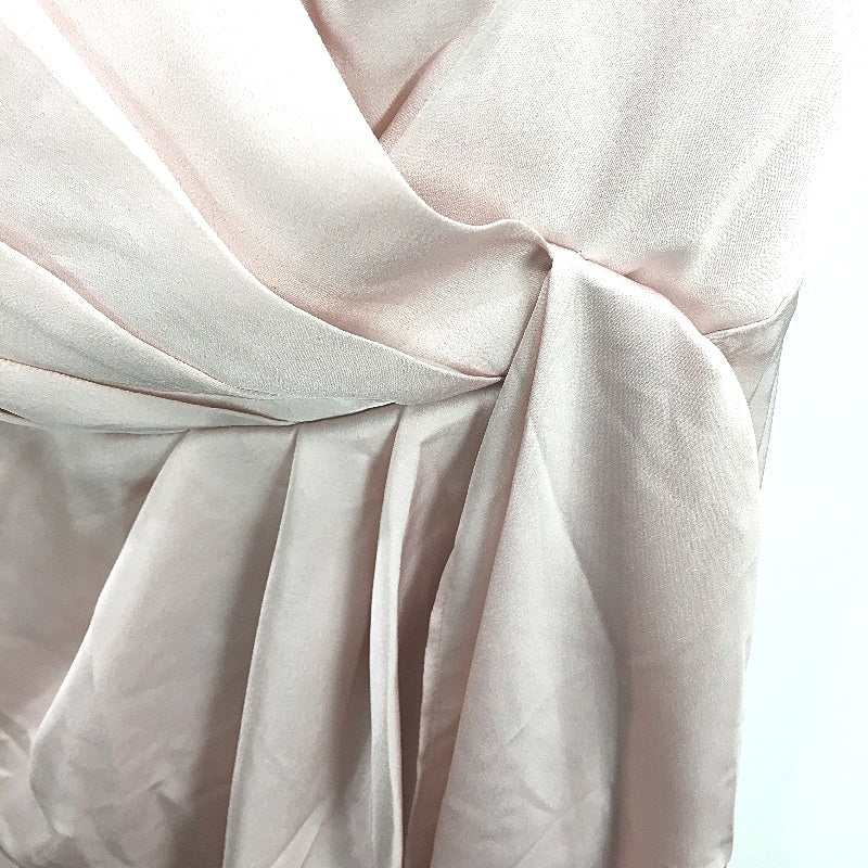 Ever New Hadley Waterfall Baby Pink Satin Midi Dress Ladies Size AU 16 NEW