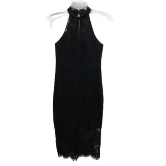 Ever New Lena High Neck Lace Bodycon Black Midi Dress Ladies Size AU 8 NEW