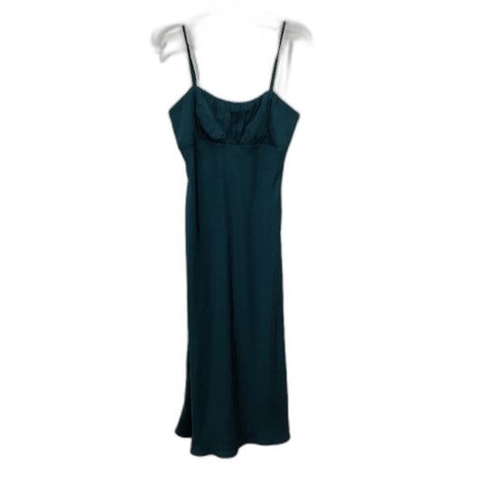 Forever New Christina Strappy Split Green Midi Dress Ladies Size AU 12 NEW