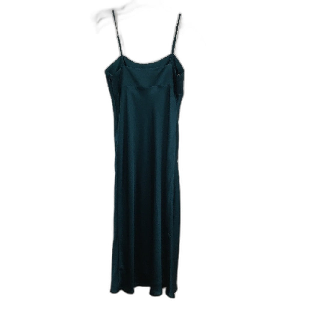 Forever New Christina Strappy Split Green Midi Dress Ladies Size AU 12 NEW