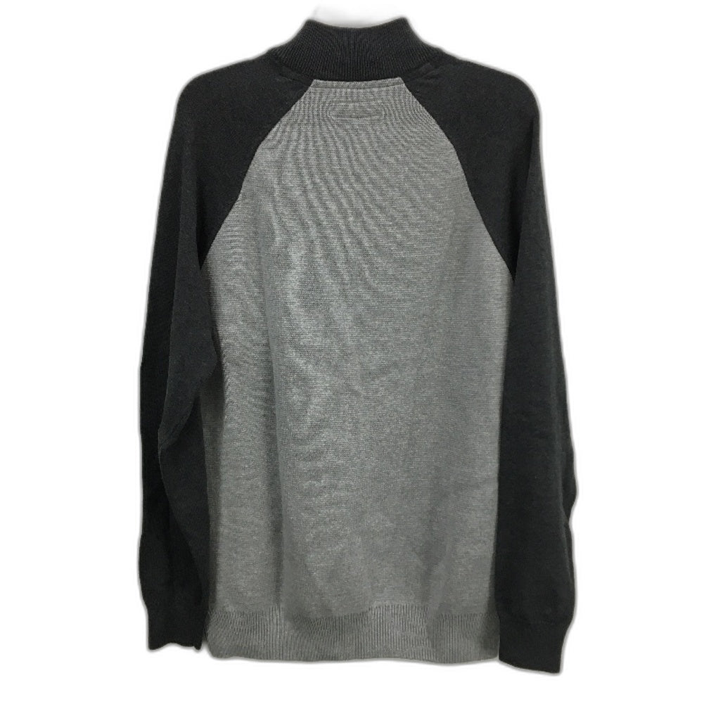 Jeanswest 2 Pack Port Marle & Grey Cotton Knitted 1/4 Zip Sweaters Mens Sz L NEW