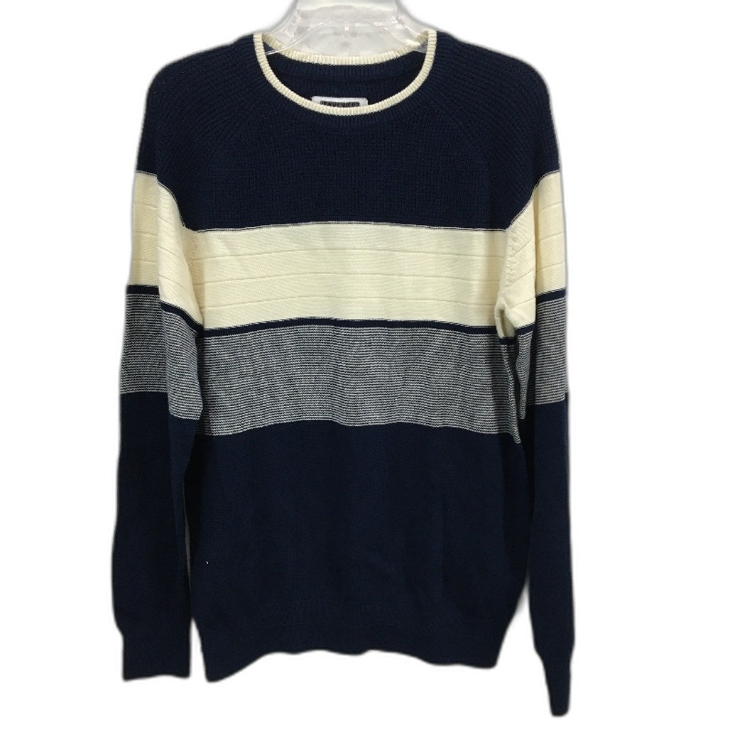 Jeanswest 2 Pack Blue Stripe & Navy Cotton Knit Style Sweaters Mens Size M NEW