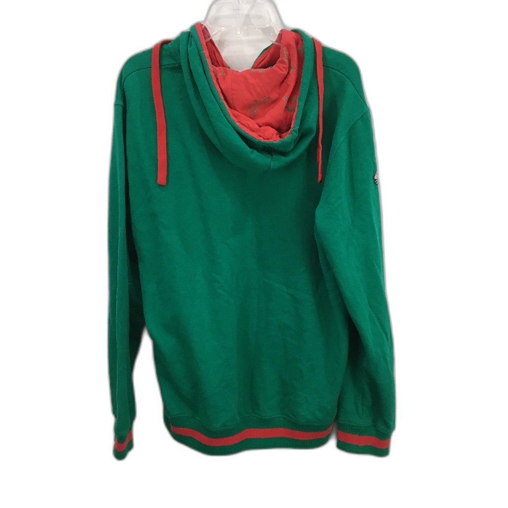 NRL Supporter Green Red South Sydney Rabbitohs Zip Up Hooded Jumper Mens Size L