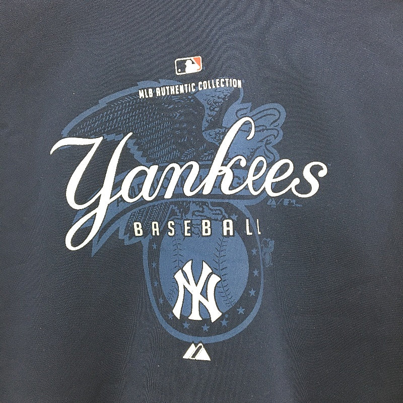 MLB Supporter Blue NY Yankees Therma Base Hooded Jumper Youth Size XL