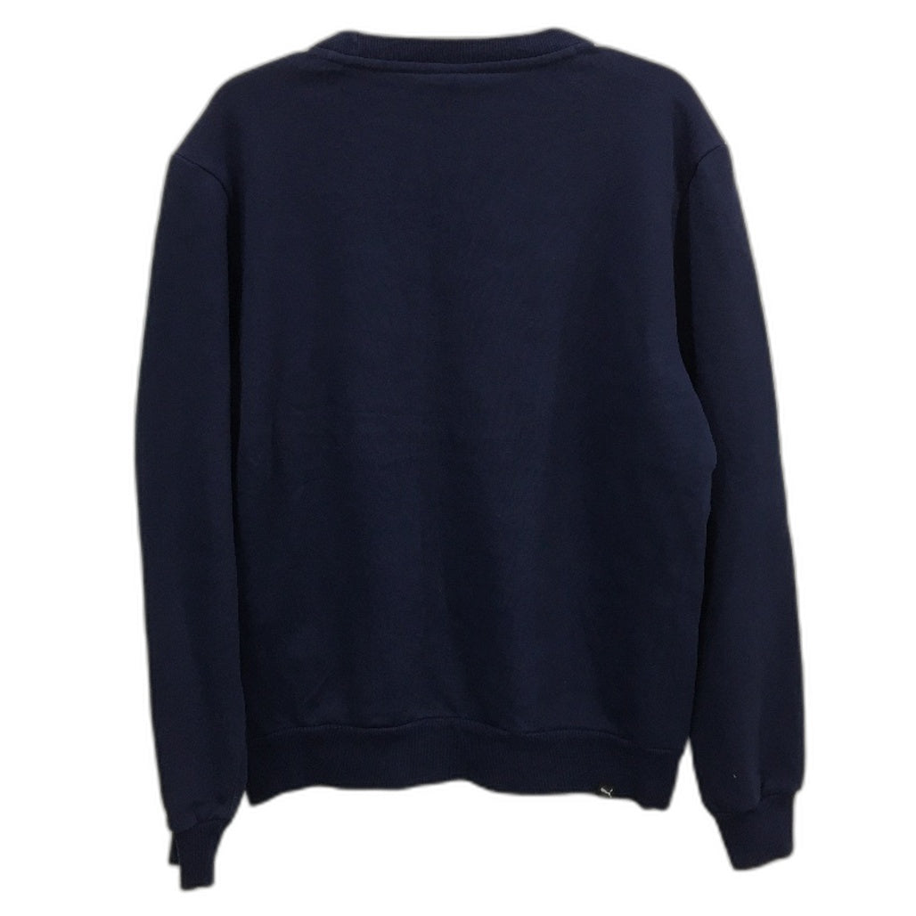PUMA Navy Blue White Large Logo Sports Jumper Ladies Size Medium