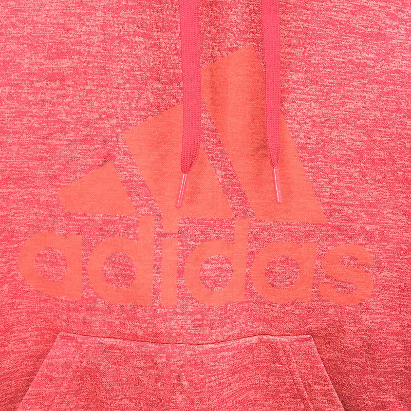 Adidas Red Orange Hooded Climawarm Fleece Lined Jumper Ladies Size M 12