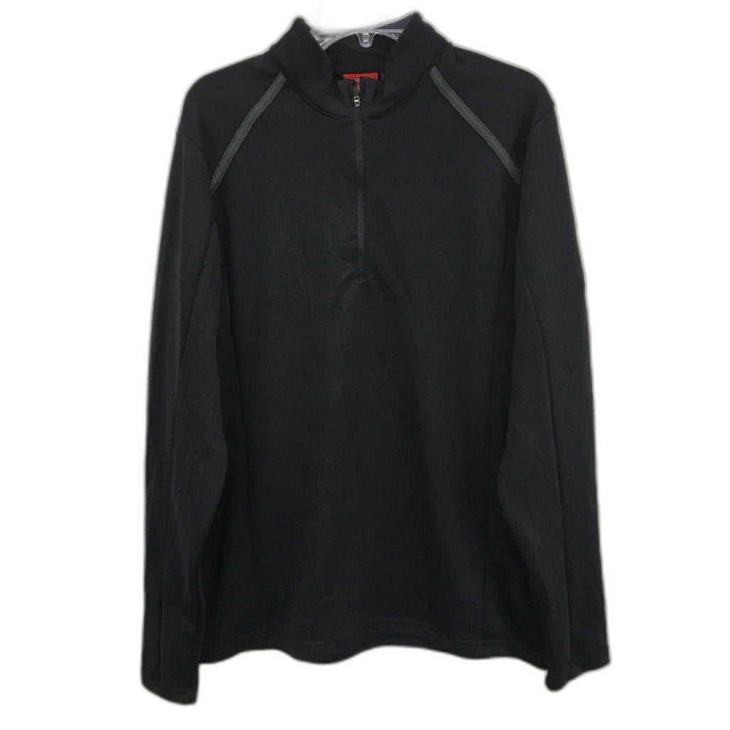 Slazenger Black Quarter Zip Lightweight Activewear Sports Top Mens Unisex Size L