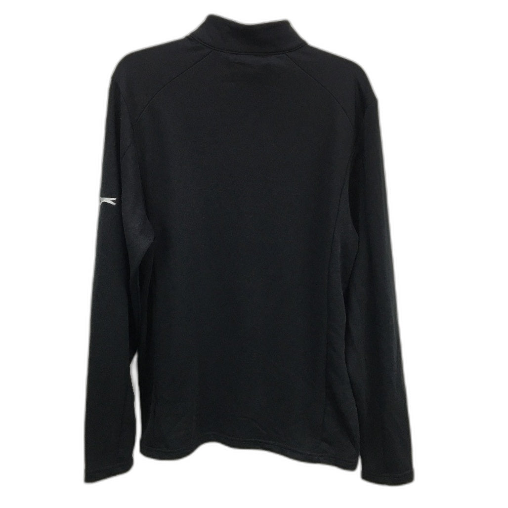 Slazenger Black Quarter Zip Lightweight Activewear Sports Top Mens Unisex Size L
