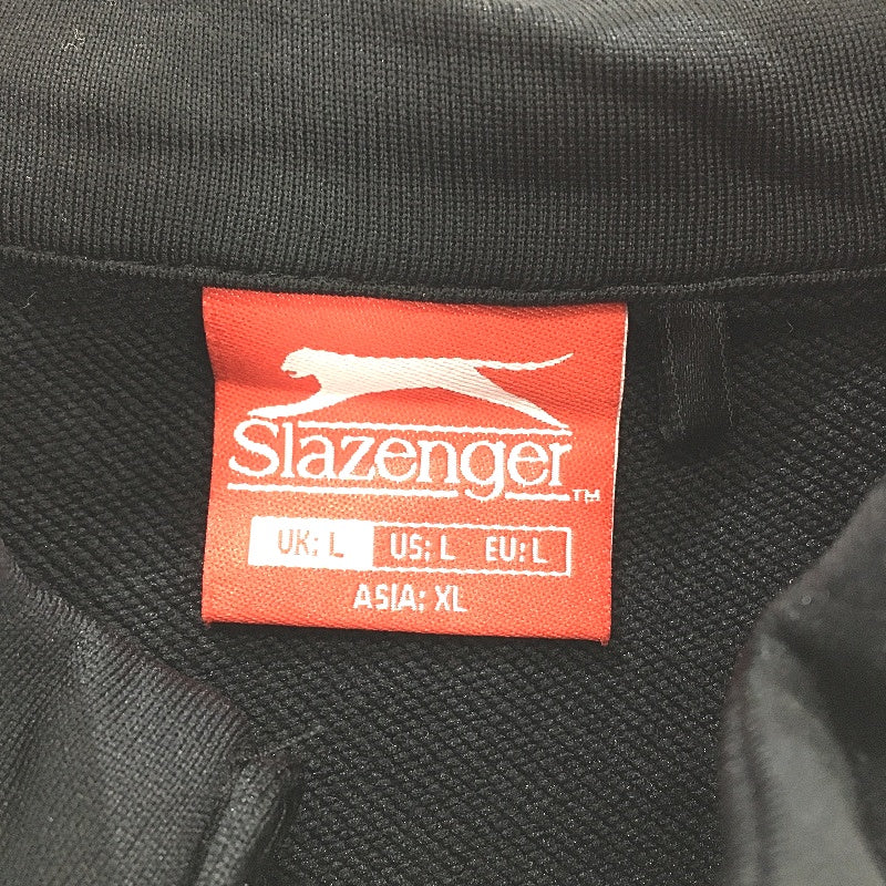 Slazenger Black Quarter Zip Lightweight Activewear Sports Top Mens Unisex Size L