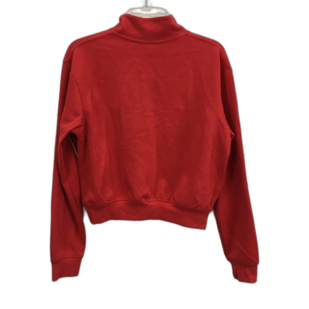 Champion Red Cotton Blend 1/4 Zip Activewear Sports Top Mens Unisex Size S