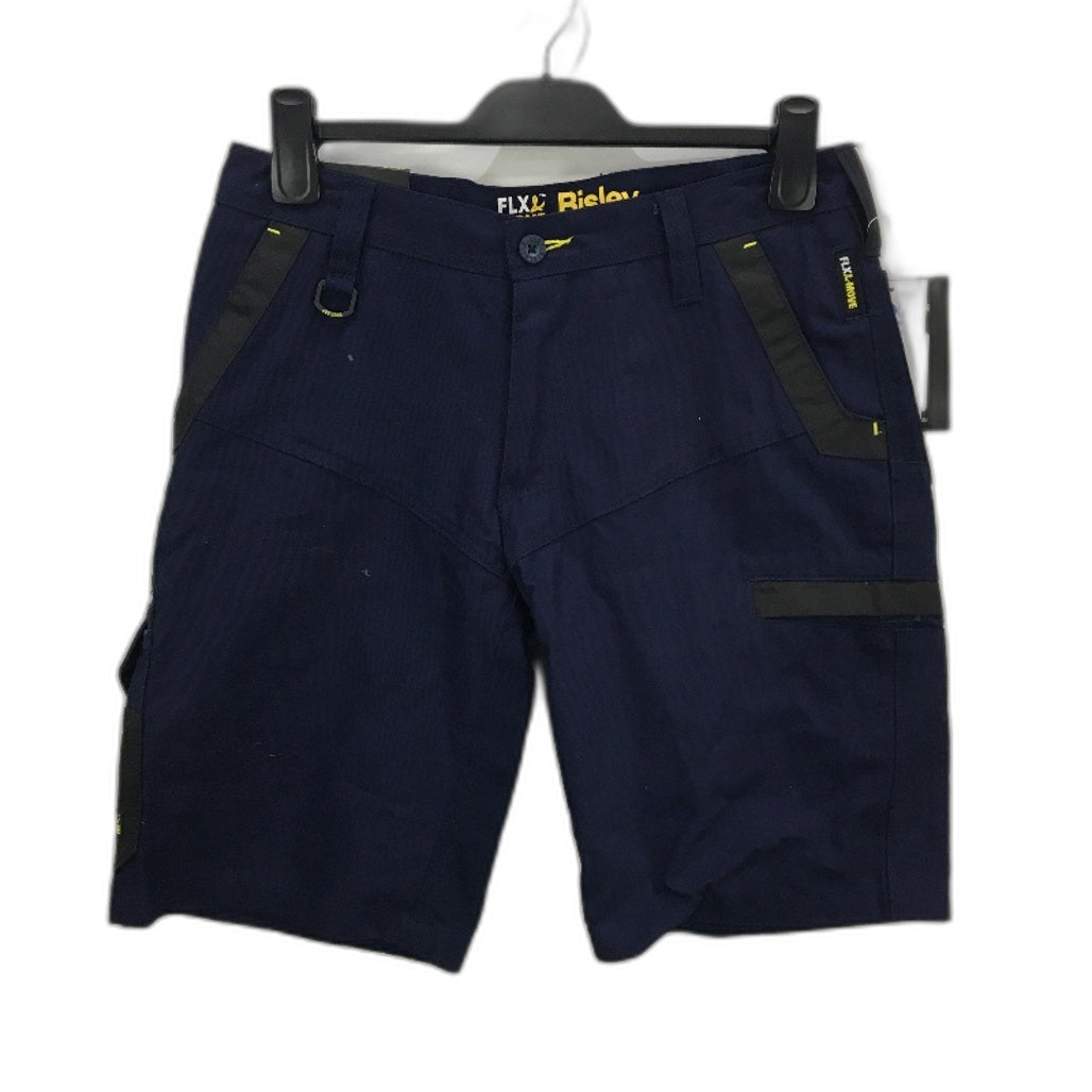 Bisley Workwear Navy Blue Flex & Move Cargo Work Shorts Mens Size 82/32 NEW