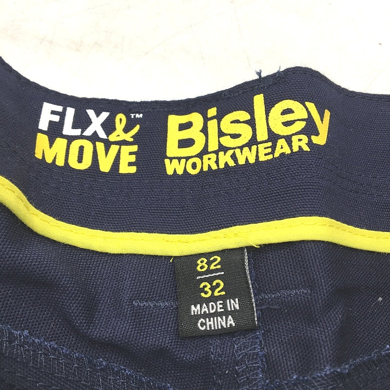 Bisley Workwear Navy Blue Flex & Move Cargo Work Shorts Mens Size 82/32 NEW