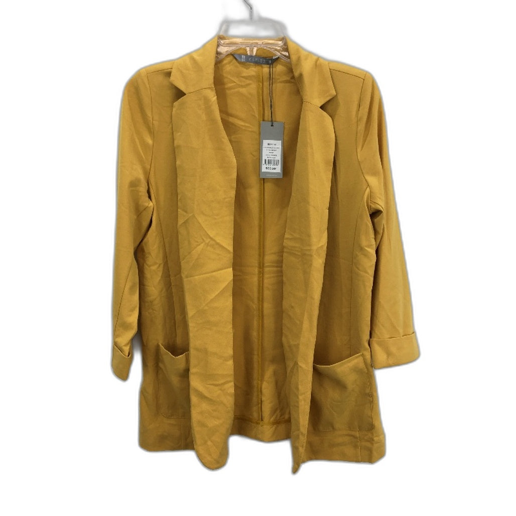 Katies K Workwear Mustard Mimosa Soft Blazer Jacket Ladies Size 8 NEW